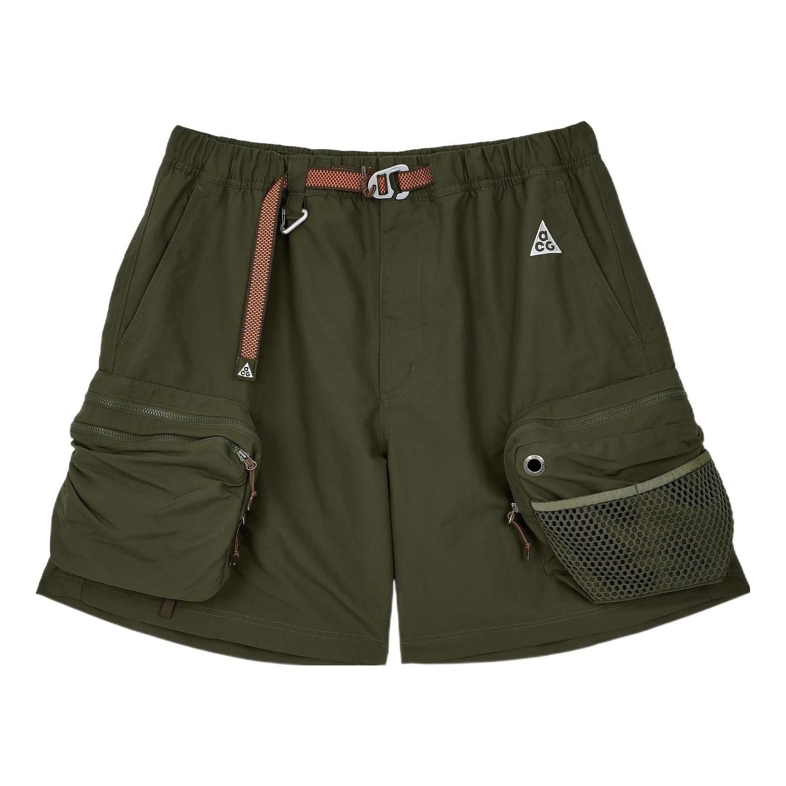 Men's Nike ACG Multiple Pockets Outdoor Cargo Loose Casual Straight Shorts Green
