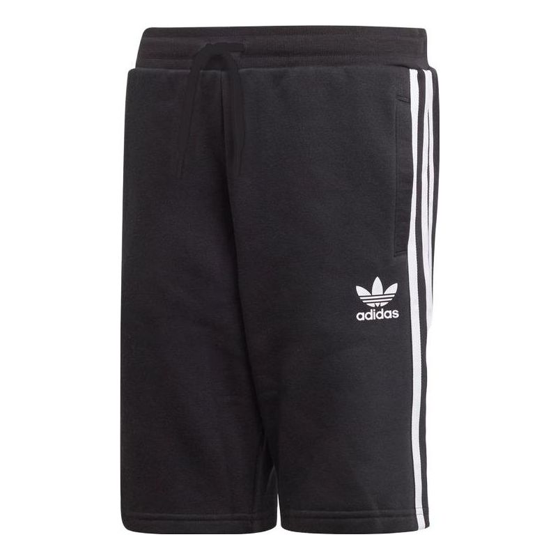 adidas originals Logo Printing Big Boys Drawstring Sports Shorts Black EJ3250