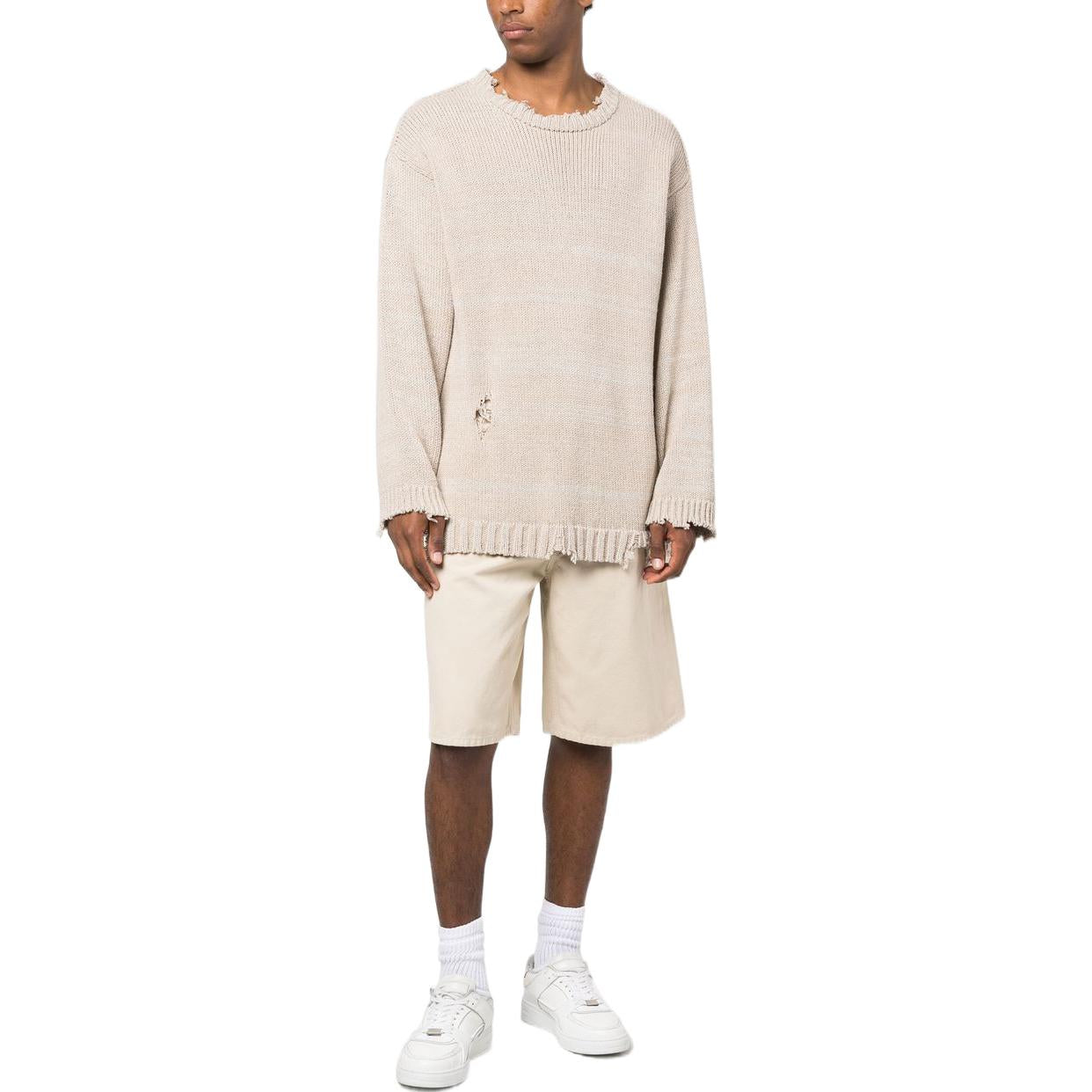 Image of OFF-WHITE SS23 纯色系扣牛仔短裤 常规版型 男款 米白色 OMCB084S23FAB0016161