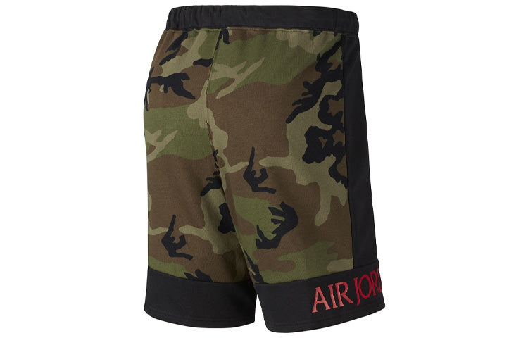 Image of Air Jordan Jumpman Classics Camo Camouflage Knit Shorts Olive Green CU2908-222