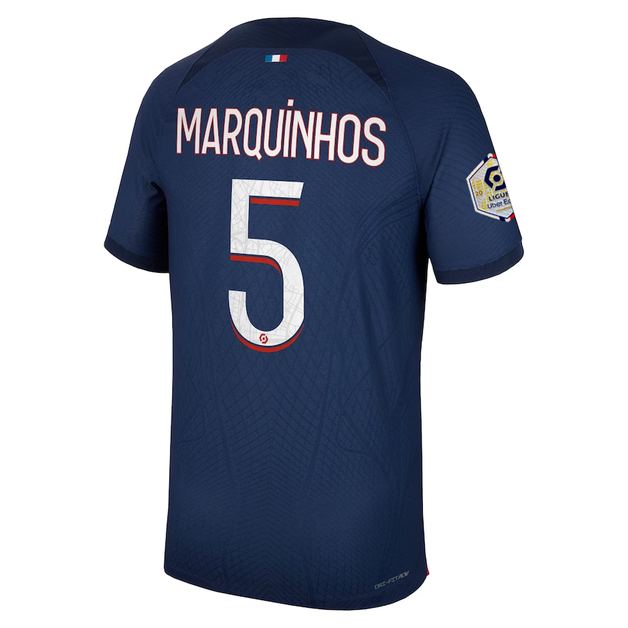 Nike Paris Saint-Germain Authentic Match Marquinhos Home Jersey w/ Ligue 1 Champ