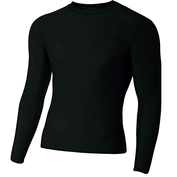 Mens Compression Long Sleeve Shirt (Black)