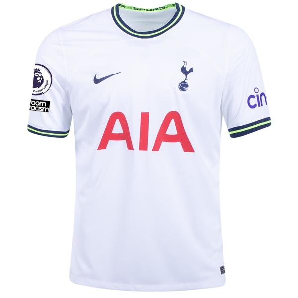 Nike Tottenham Dejan Kulusevski Home Jersey w/ EPL + No Room For Racism Patches