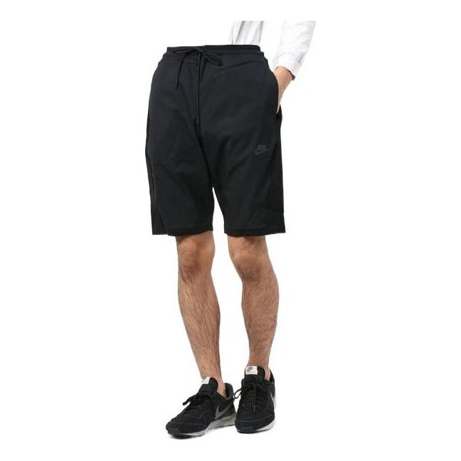 Image of Men's Nike Solid Color Logo Drawstring Shorts Black 886180-010
