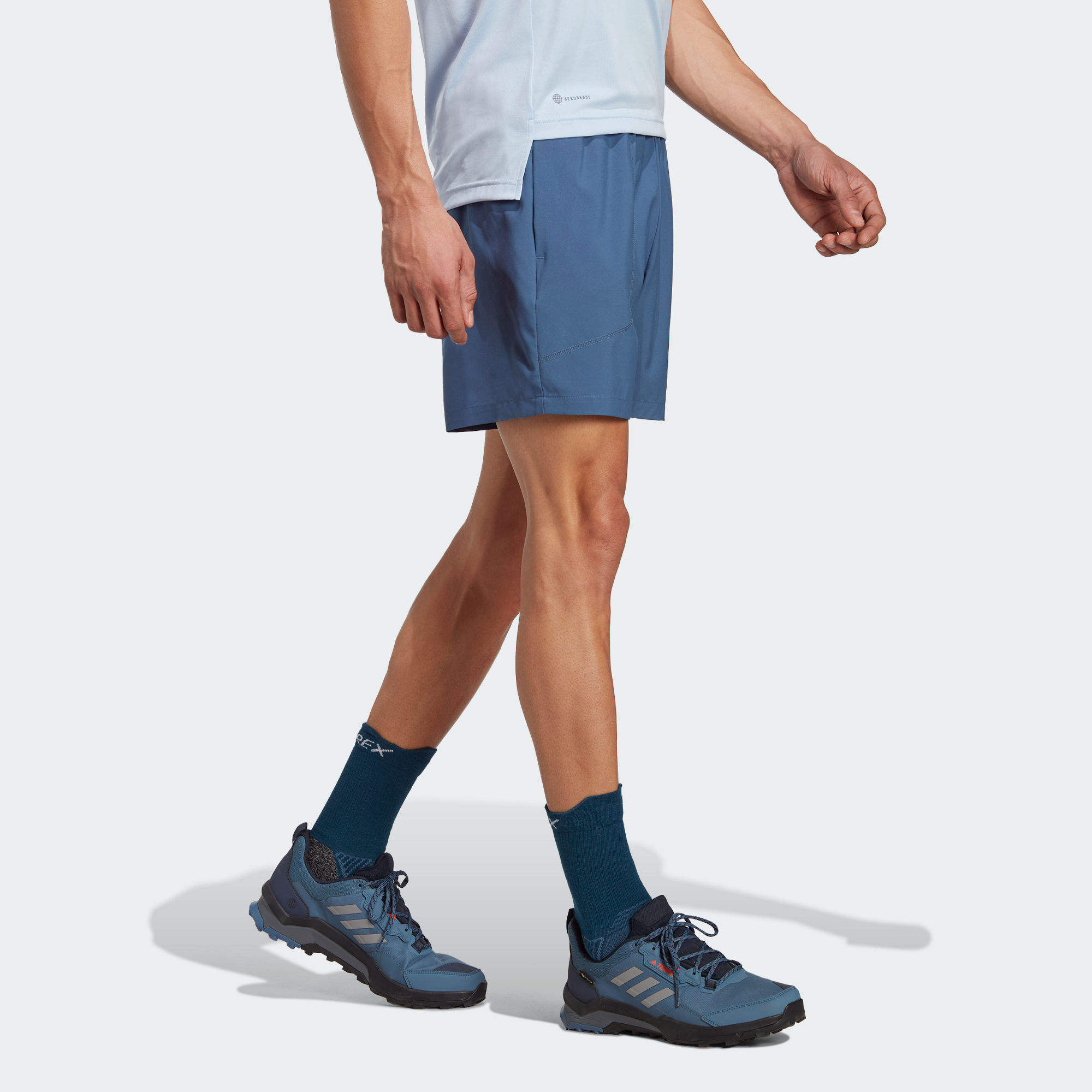 Image of Adidas Terrex Multi Logo Shorts 'Wonder Steel' HM4012