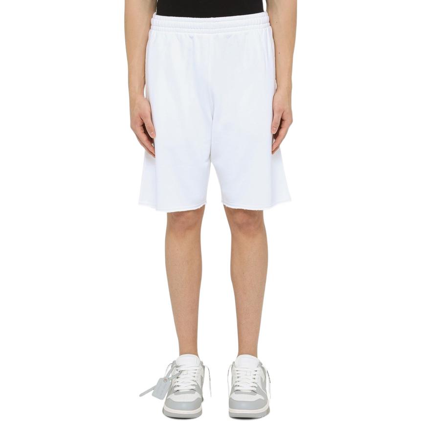 Image of Men's OFF-WHITE SS22 Solid Color Shorts Version White OMCI012C99FLE0010110
