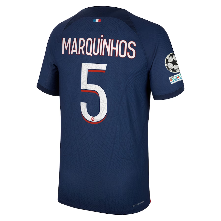 Image of Nike Paris Saint-Germain Authentic Match Marquinhos Home Jersey w/ Champions Lea