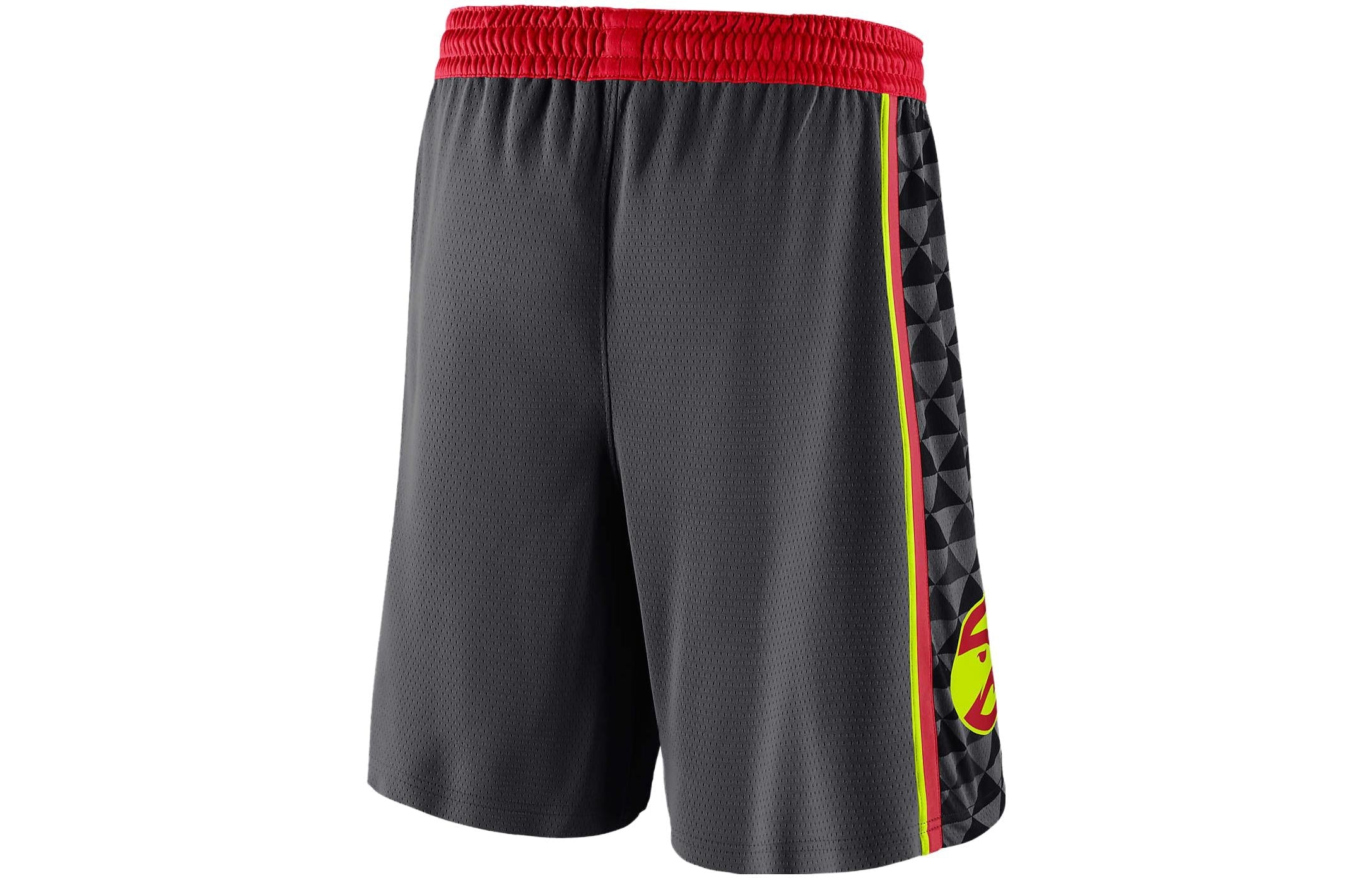 Image of Nike NBA Atlanta Hawks Icon Edition Swingman Shorts 'Anthracite University Red'