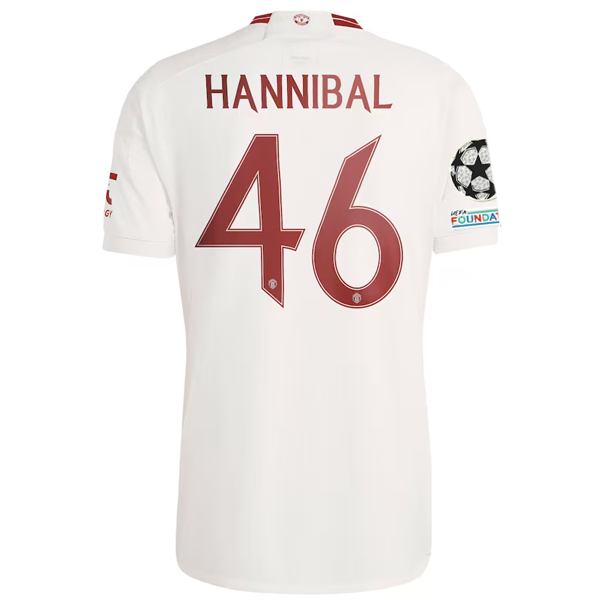 Image of adidas Manchester United Hannibal Mejbri Third Jersey w/ Champions League Patche