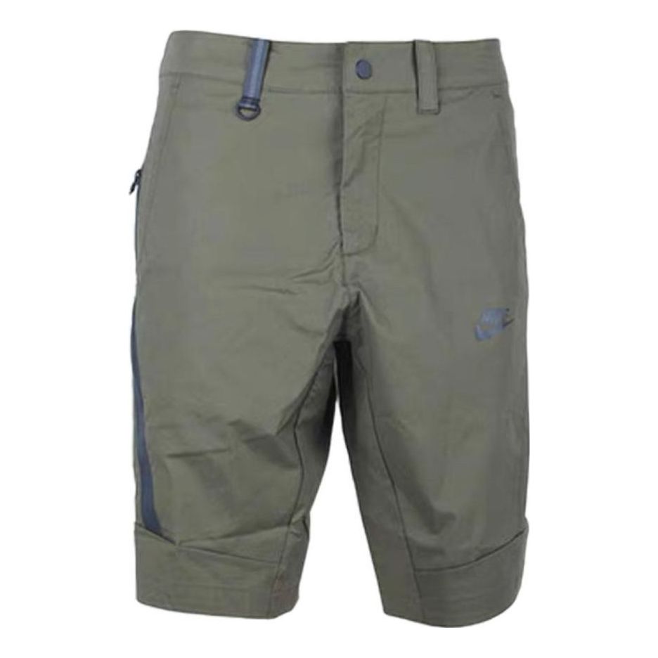 Image of Men's Nike Logo Colorblock waterproof Zipper Cargo Shorts Green 823366-325
