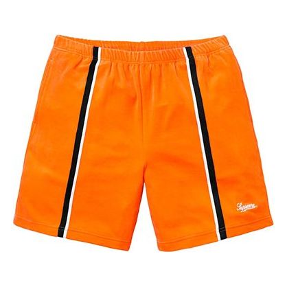 Image of Supreme SS18 Velour Warm Up Short Orange SUP-SS18-336