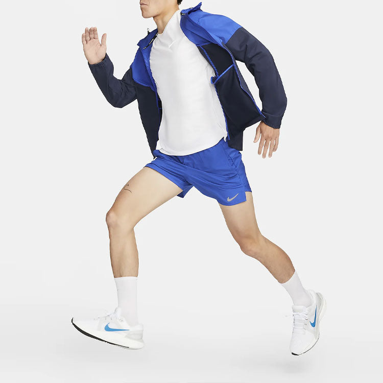 Image of Men's Nike Solid Color Logo Printing Casual Sports Shorts Blue DM4756-480