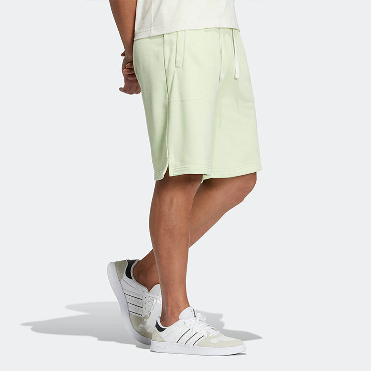 Image of adidas neo Solid Color Lacing Casual Straight Shorts Unisex light green HS6823
