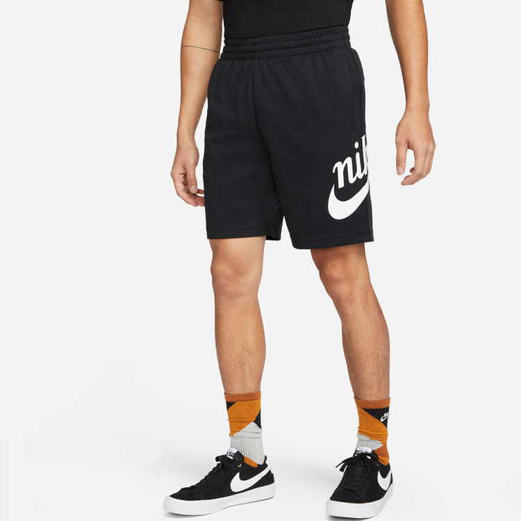 Men's Nike Alphabet Logo Lacing Straight Casual Shorts Black DQ1173-010