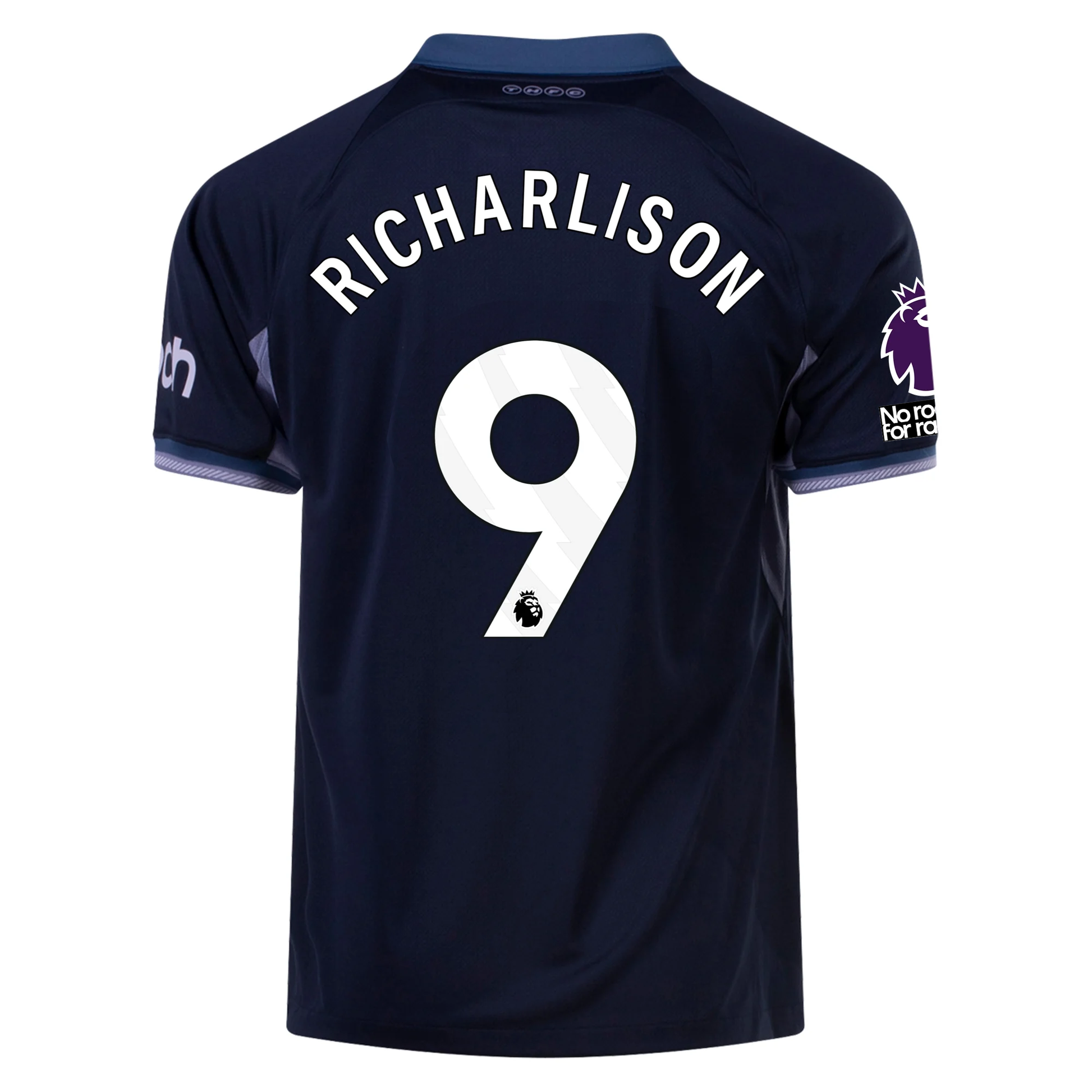 Nike Tottenham Richarlison Away Jersey w/ EPL + No Room For Racism Patches 23/24
