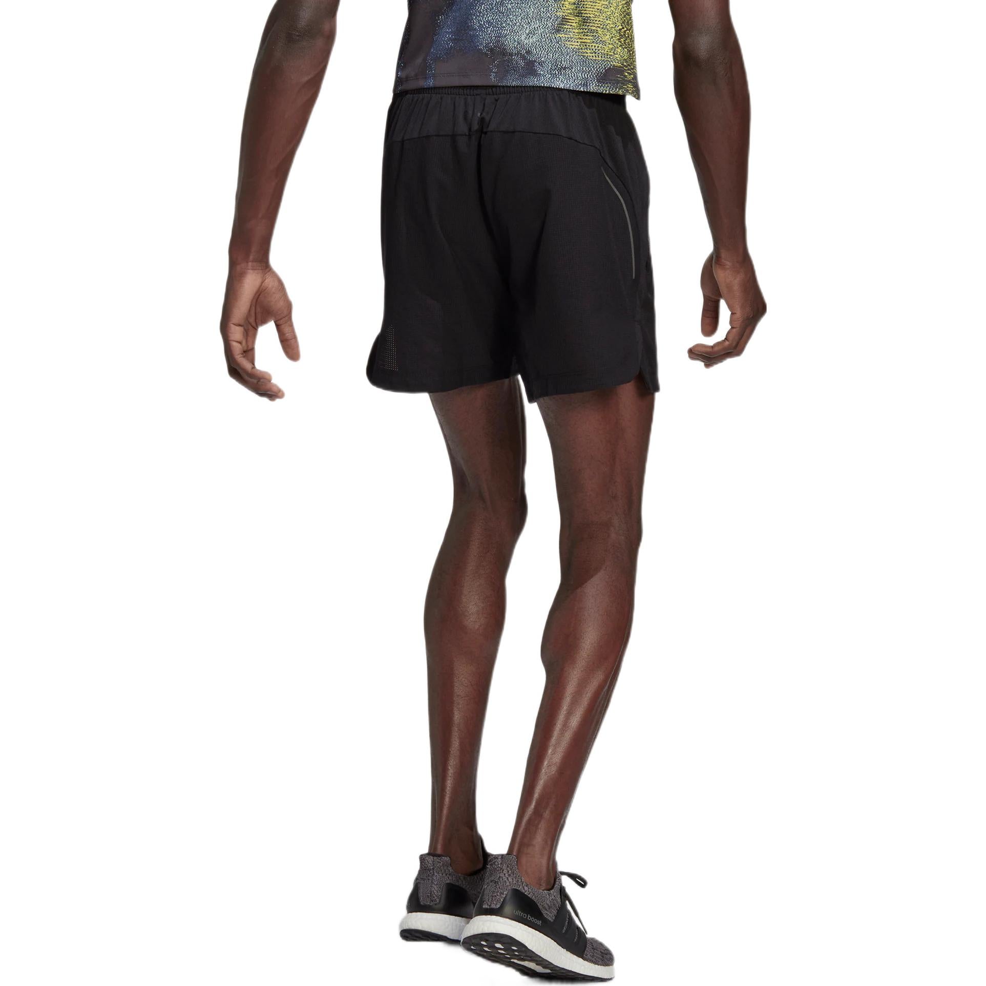 Image of Men's adidas Solid Color Logo Printing Elastic Waistband Gym Shorts Black HD3557