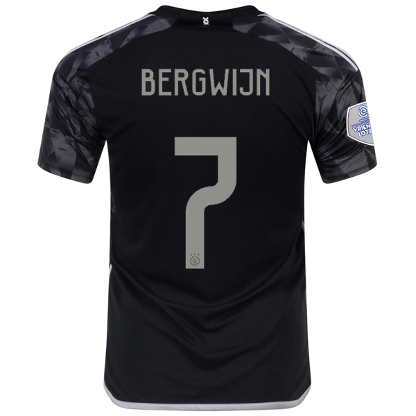 adidas Ajax Steven Bergwijn Drittes Trikot mit Eredivise League Patch 23/24 (Schwarz)