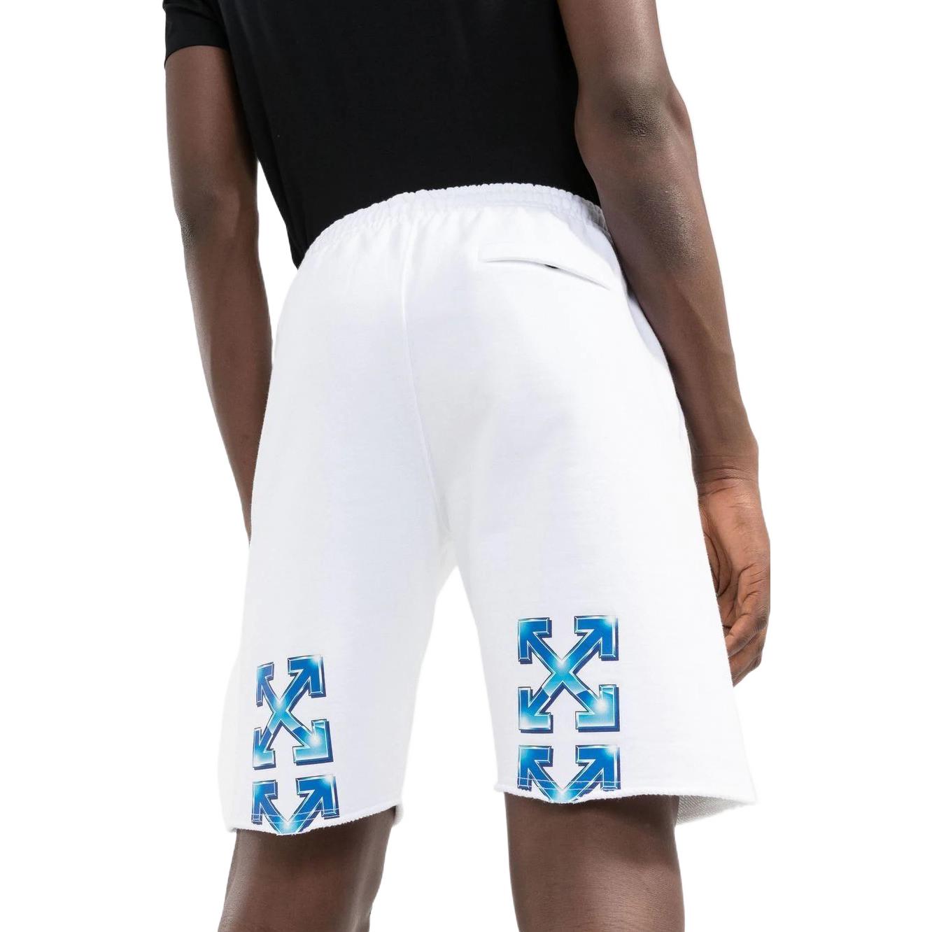 Image of Men's OFF-WHITE FW22 Alphabet Logo Printing Casual Shorts Version White OMCI006S