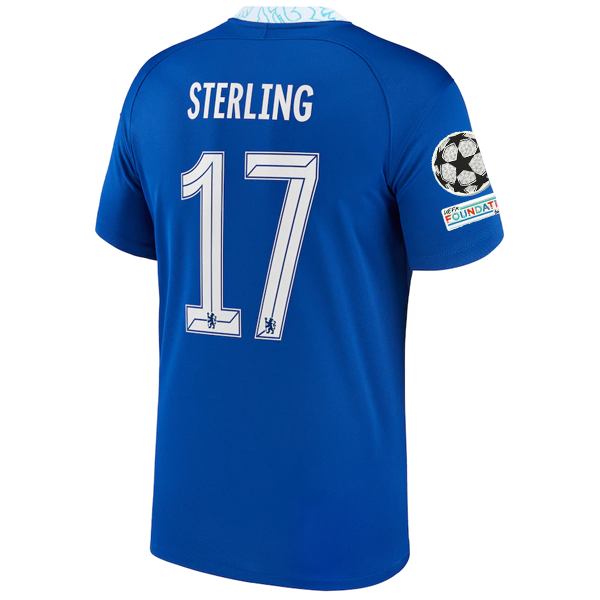 Nike Chelsea Raheem Sterling Home Jersey w/ Champions League + Club World Cup Pa