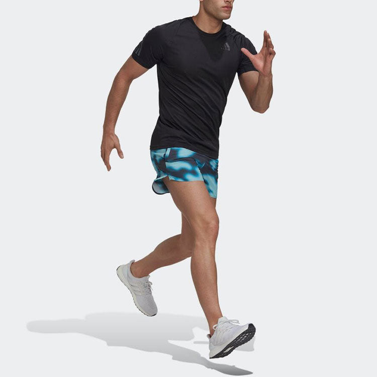 Image of Men's adidas Contrasting Colors Color Block Logo Sports Shorts Blue HF8758