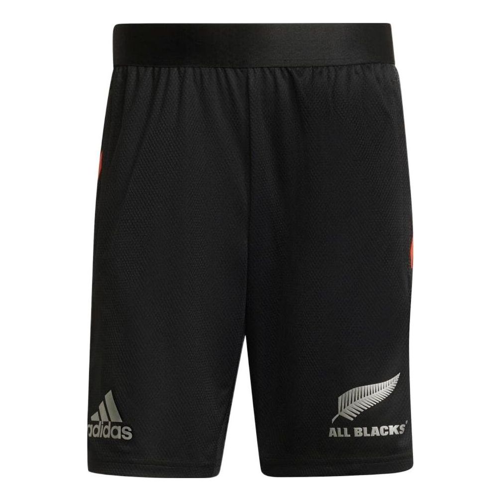 Image of Adidas Rugby Gym Shorts 'Black Red' GU3185