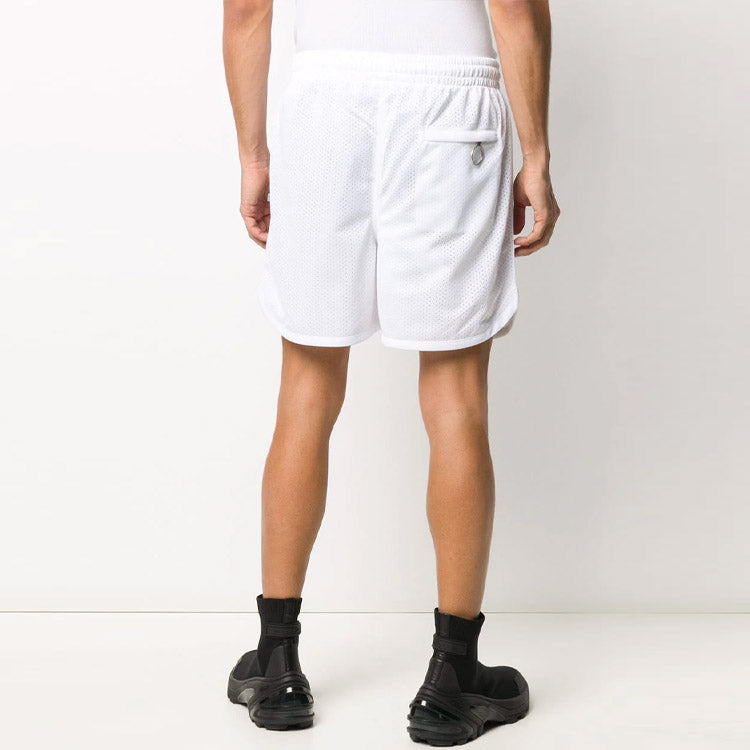 Image of OFF-WHITE Logo Stripe Printing Pocket Shorts Loose Fit White OMCI005S20101005018
