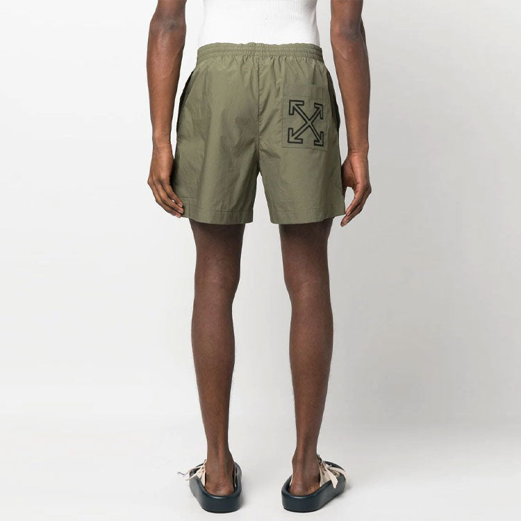 Image of Off-White – Trainingsshorts mit Pfeilumriss OMUX002S23FAB0015610