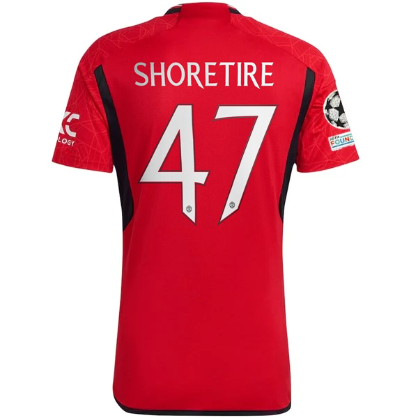Image of adidas Manchester United Shola Shoretire Home Jersey 23/24 w/ Champions League P