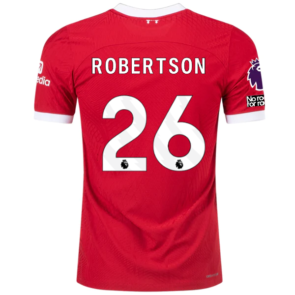 Image of Nike Liverpool Authentic Andy Robertson Vaporknit Match Home Jersey w/ EPL + No
