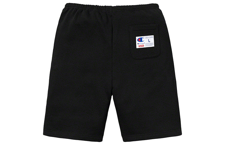 Image of Supreme x Champion SS19 Outline Sweatshort Black SUP-SS19-10072