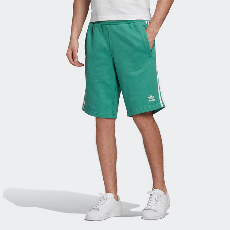 adidas originals 3-Stripe Short Casual Sports Side Stripe Breathable Shorts Gree