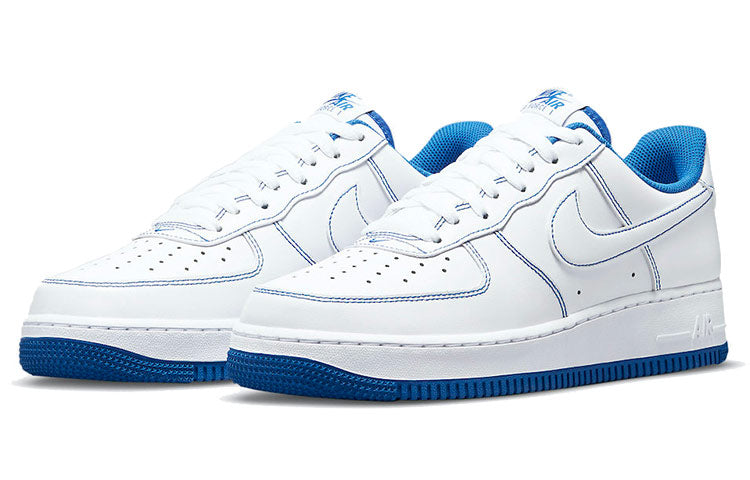 Image of Nike Air Force 1 '07 'Contrast Stitch - White Game Royal' CV1724-101