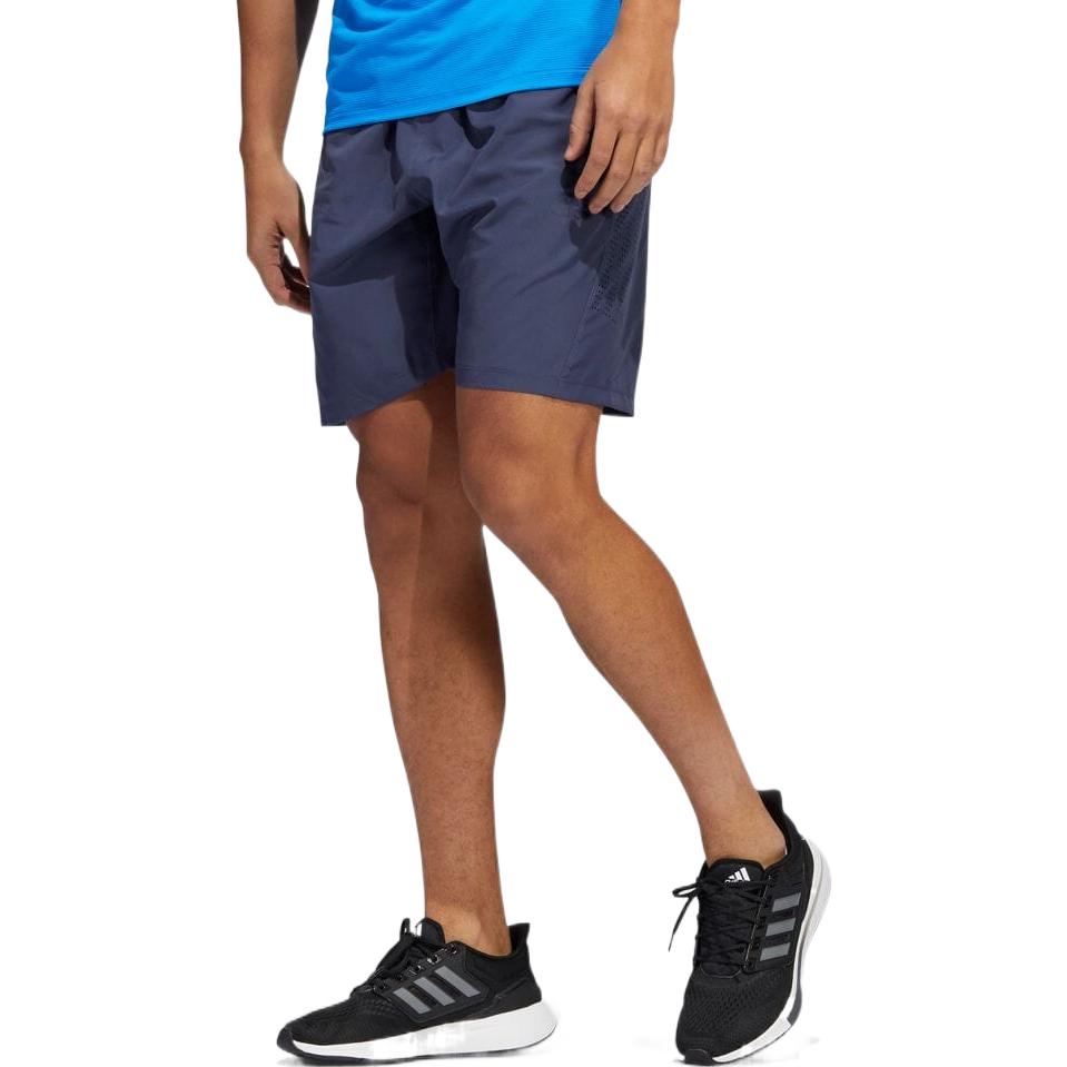 Image of Men's adidas Solid Color Straight Shorts Navy Blue HE6807