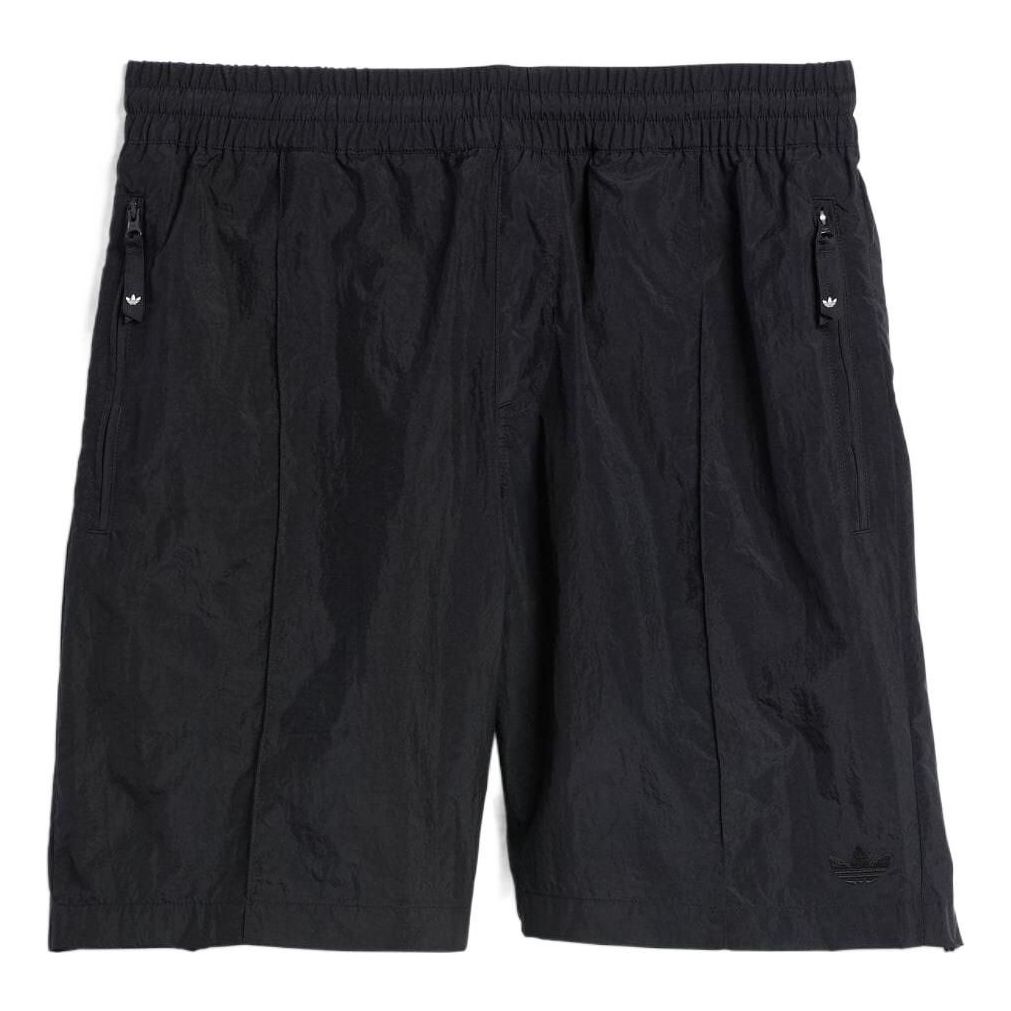 Image of adidas Solid Color Elastic Waistband Sports Shorts Black HA1292