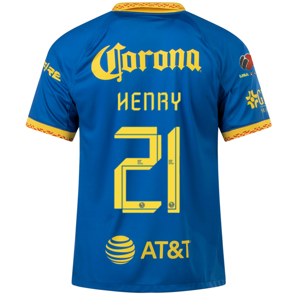 Nike Club America Henry Martin Away Jersey 23/24 w/ Liga MX Patch (Blue Jay/Tour