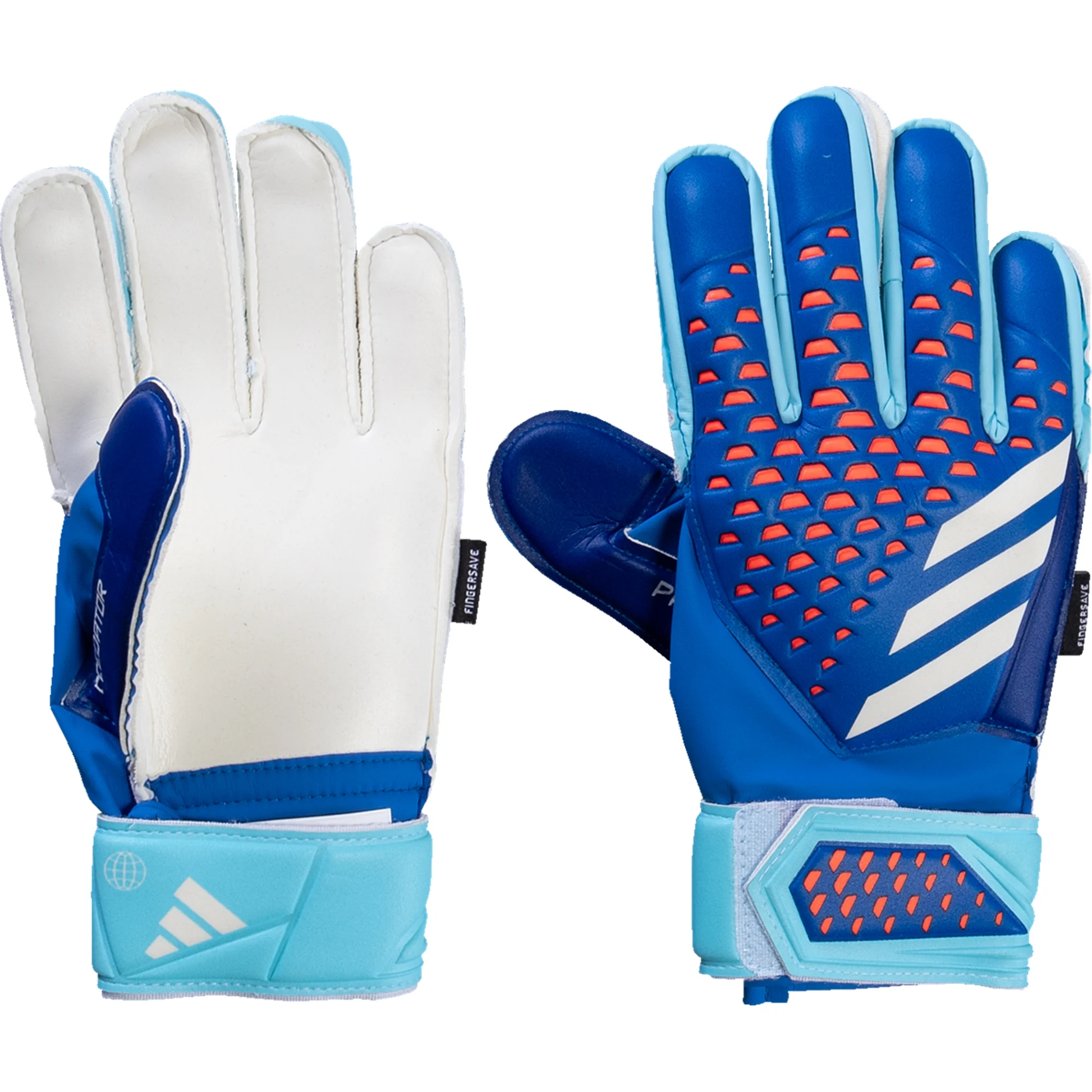 Adidas Jr. Predator Match Fingersae Goalkeeper Gloves (Bright Royal)