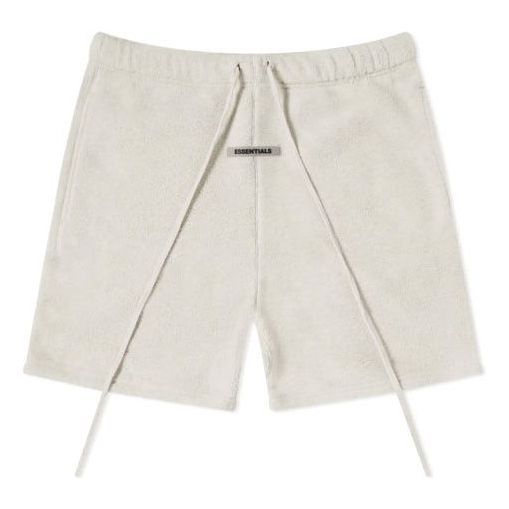 Image of Fear of God Essentials SS20 Polar Fleece Sweat Shorts Oatmeal FOG-SS20-282