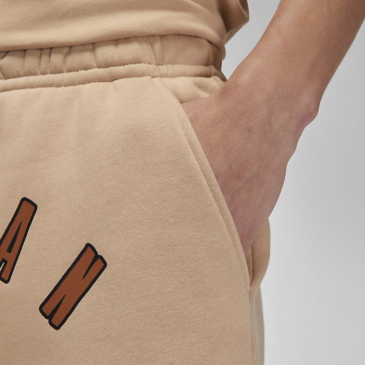 Image of Air Jordan FLIGHT MVP Fleece Shorts 'HEMP' FB7024-200