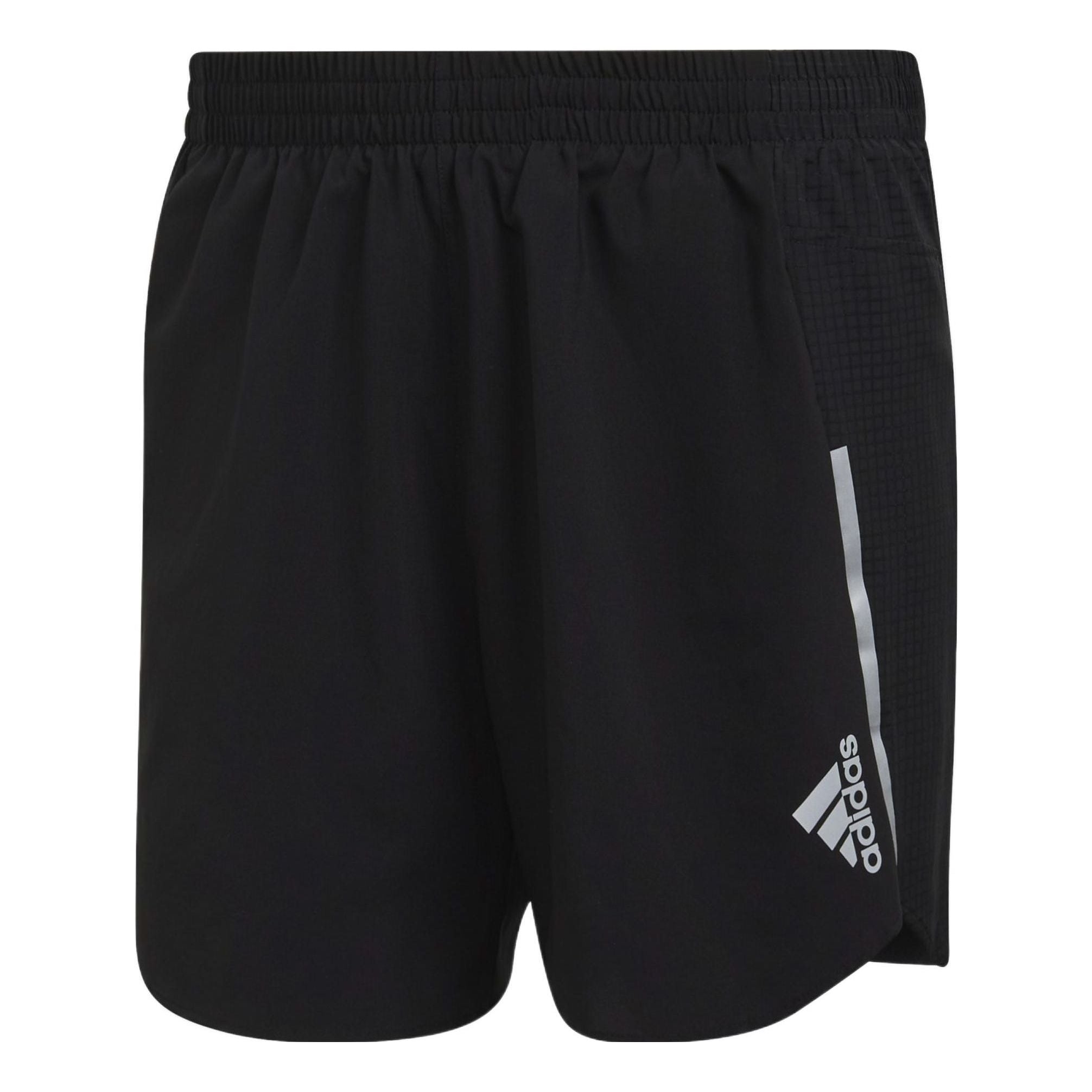 Image of Men's adidas Logo Printing Straight Solid Color Shorts Black H58578