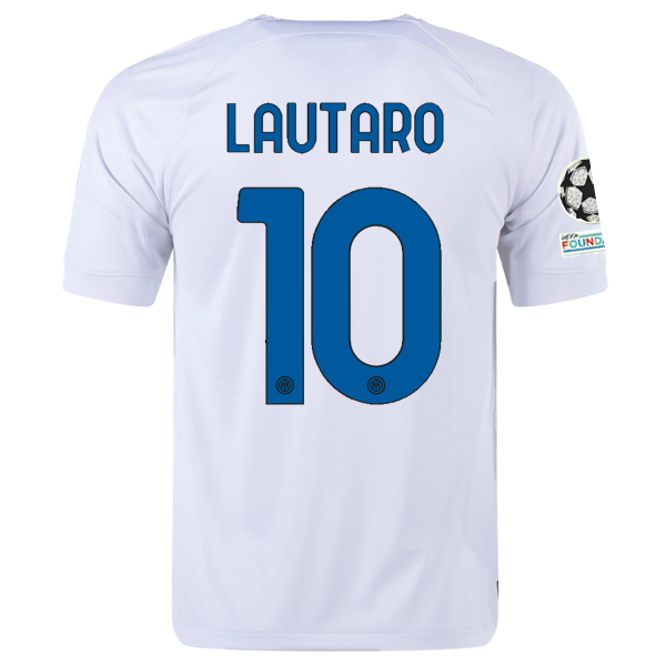Nike Inter Milan Lautaro Martinez Away Jersey w/ Champions League + Copa Italia