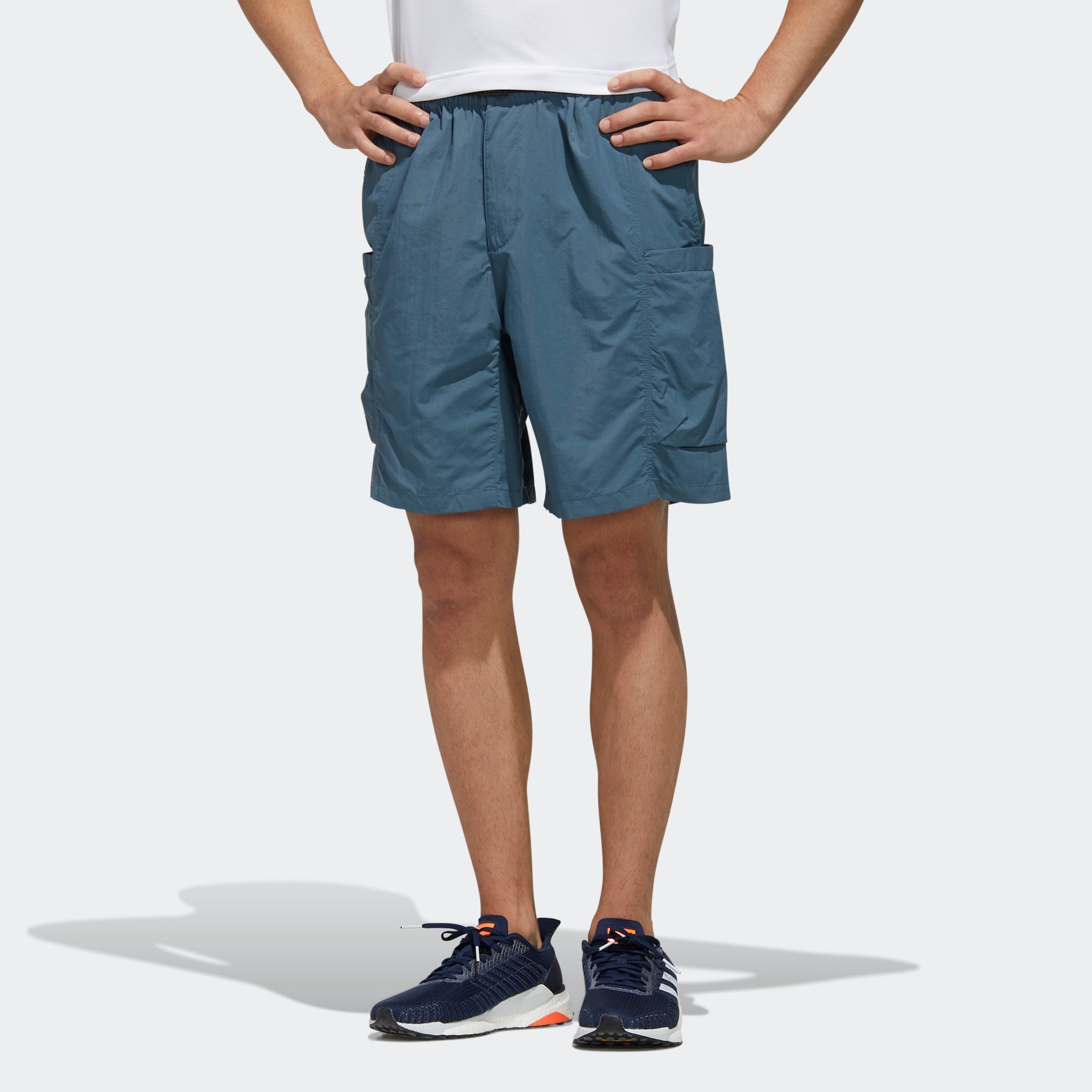 Image of adidas M Tec Wv Sho Sports Cargo Quick Dry Breathable Shorts Blue FM5403