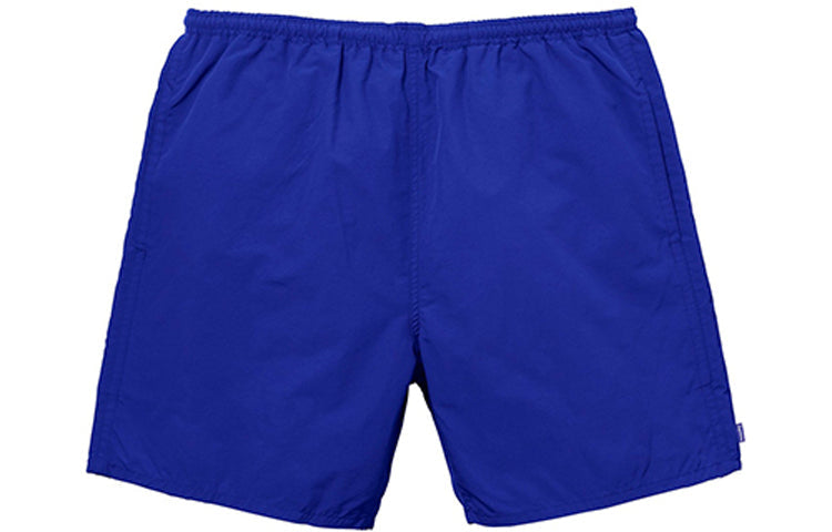 Image of Supreme SS18 Arc Logo Water Short Royal Logo 'Blue White' SUP-SS18-299