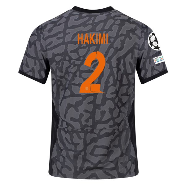 Nike Paris Saint-Germain Authentic Archaf Hakimi Match Third Jersey w/ Champions