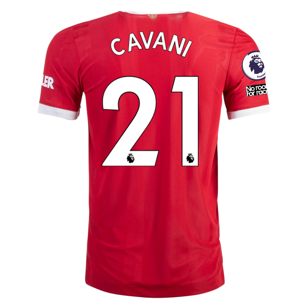 Image of adidas Authentic Manchester United Edison Cavani Home Jersey w/ EPL + No Room Fo