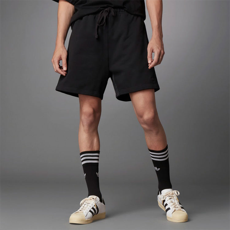Image of adidas originals Blue Version Solid Color Lacing Athleisure Casual Sports Shorts