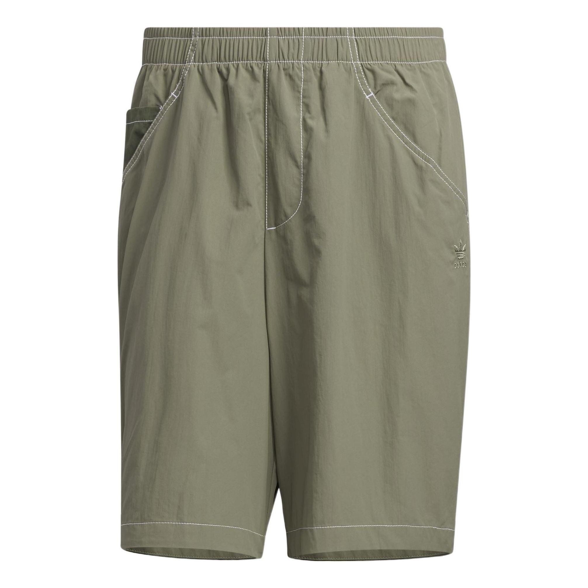 Image of adidas originals Solid Color Casual Sports Shorts Green HM8002