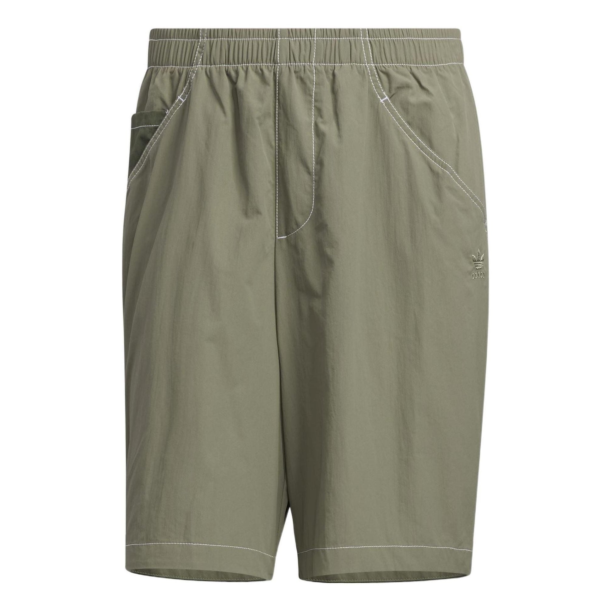 adidas originals Solid Color Casual Sports Shorts Green HM8002