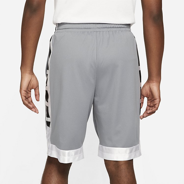 Image of شورت كرة السلة Nike Dri-fit Elite Stripe باللون الرمادي البارد CV1748-065