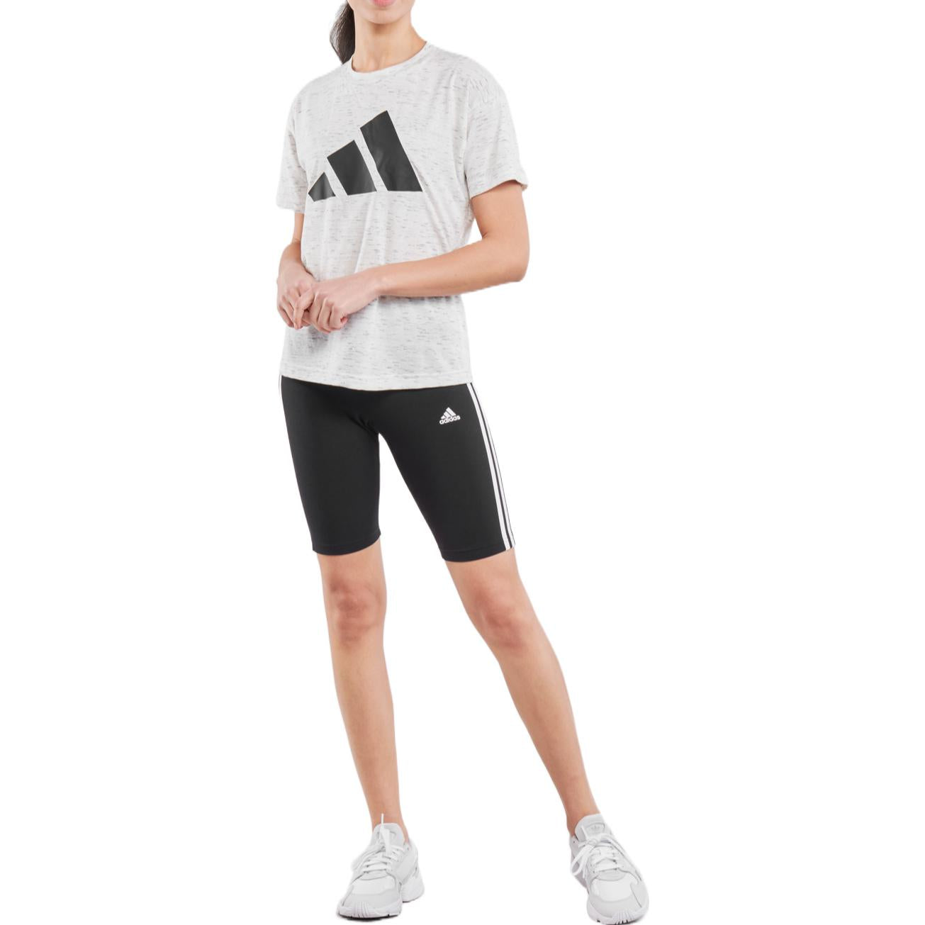 Image of (WMNS) adidas Essentials 3-Streifen Bike Shorts 'Schwarz Weiß' GR3866