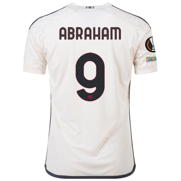 Image of adidas A.S Roma Tammy Abraham Away Jersey w/ Europa League Patches 23/24 (Beige)